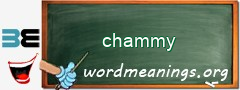 WordMeaning blackboard for chammy